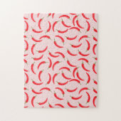 Spicy Red Chili Pattern Legpuzzel (Verticaal)