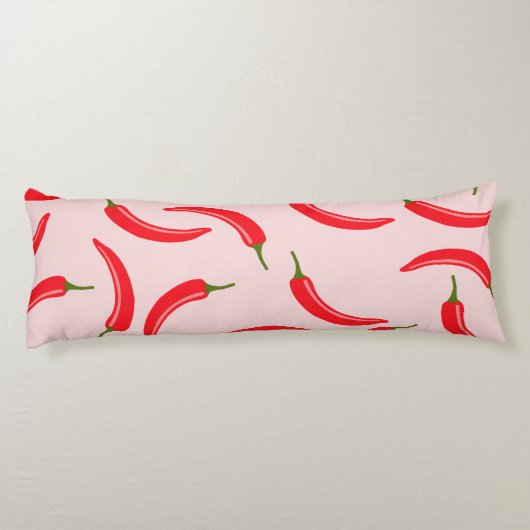 Spicy Red Chili Pattern Lichaamskussen (Achterkant)