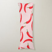 Spicy Red Chili Pattern Lichaamskussen (Voorkant Verticaal)