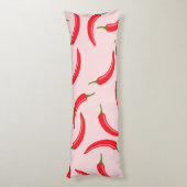 Spicy Red Chili Pattern Lichaamskussen (Achterkant (Verticaal))