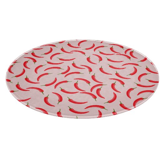 Spicy Red Chili Pattern Snijplank (Hoek)