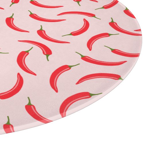 Spicy Red Chili Pattern Snijplank (Hoek)
