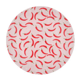 Spicy Red Chili Pattern Snijplank