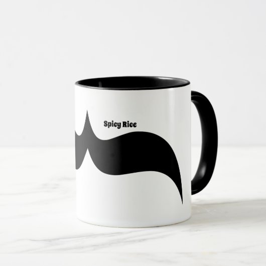 Spicy Rice Font Parenthis Mustache Mok (Voorkant rechts)