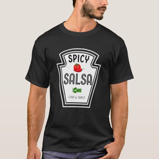 Spicy Salsa Group Condiment Team Halloween Costume T-shirt (Voorkant)