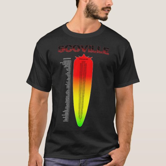 Spicy Scoville Heat Scale T-shirt (Voorkant)