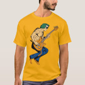 Spicy Serenade: Chili Pepper Gitarist Sticker Des T-shirt (Voorkant)