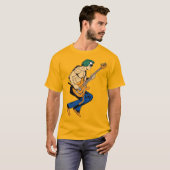 Spicy Serenade: Chili Pepper Gitarist Sticker Des T-shirt (Voorkant volledig)