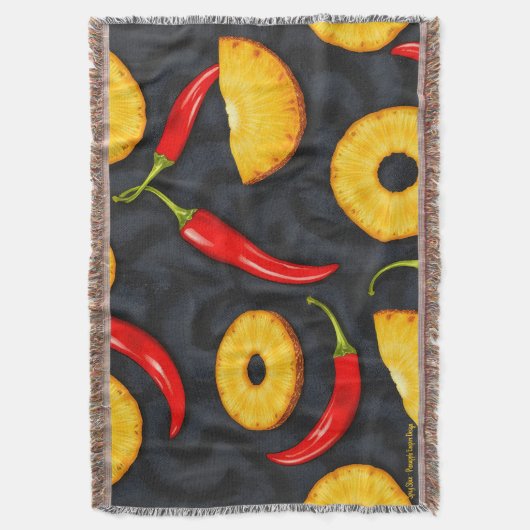 Spicy Slice - Pineapple Empire Design Deken (Voorkant Verticaal)