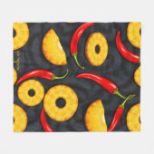 Spicy Slice - Pineapple Empire Design Fleece Deken (Voorkant (Horizontaal))