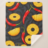 Spicy Slice - Pineapple Empire Design Sherpa Deken (Voorkant)