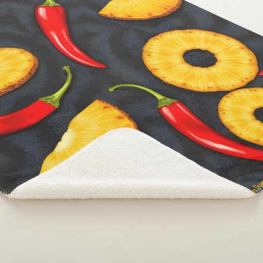 Spicy Slice - Pineapple Empire Design Sherpa Deken (3/4)