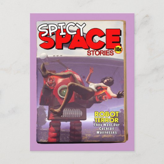 Spicy Space Stories Fake Pulp Hoesje Briefkaart (Voorkant)