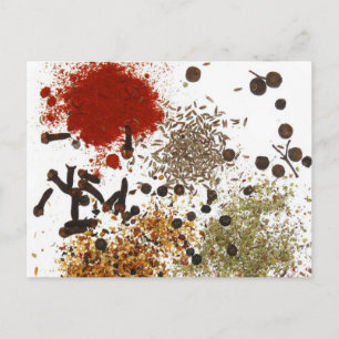 Spicy spices foodie top chef foto briefkaart