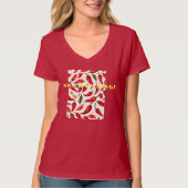"Spicy Statement: V-hals dames T-shirt (Voorkant)