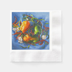 Spicy Stilleven met paprika en knoflook Servet