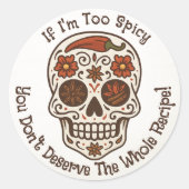 Spicy Sugar Skull Calavera Dag van de Dode Sticker (Voorkant)