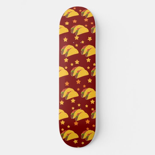 Spicy Tacos en Sterren Skateboard (Voorkant)