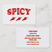 SPICY VISITEKAARTJE (Voorkant / Achterkant)