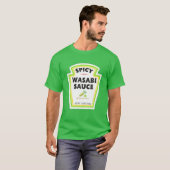 Spicy Wasabi Sauce Halloween Costume Matching Coup T-shirt (Voorkant volledig)