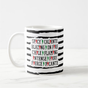 Spicy Words Chili Pepper Design Koffiemok