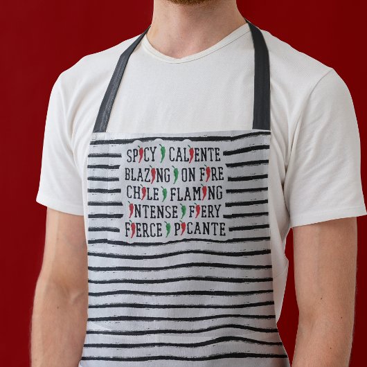 Spicy Words Chili Pepper Design Schort