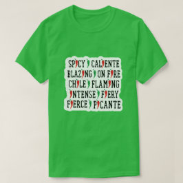 Spicy Words Chili Pepper Design T-shirt