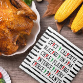 Spicy Words Chili Pepper Design Tegeltje