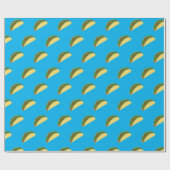 Spicy! Yummy Taco Pattern op Blue Cadeaupapier (Vlak)