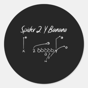 Spider 2 Y Banaan Diagram Voetbal Strategie 1 Ronde Sticker