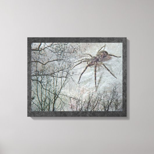 Spider aflopend canvas afdruk (Voorkant)