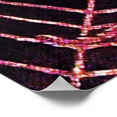 SPIDER AND WEB Red Ruby Gemstone Black Poster (Hoek)