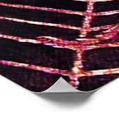 SPIDER AND WEB Red Ruby Gemstone Black Poster (Hoek)