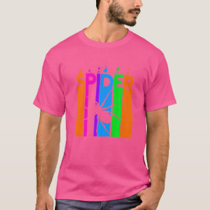 Spider Animal Rainbow Bubble met Silhouette T-shirt