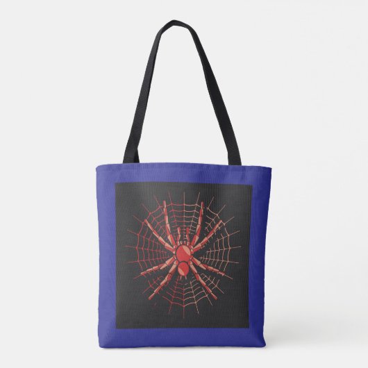Spider Art Canvas tas - Vet en uniek ontwerp (Achterkant)