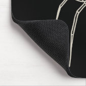 Spider - Bat Black en Bone White Muismat (Hoek)