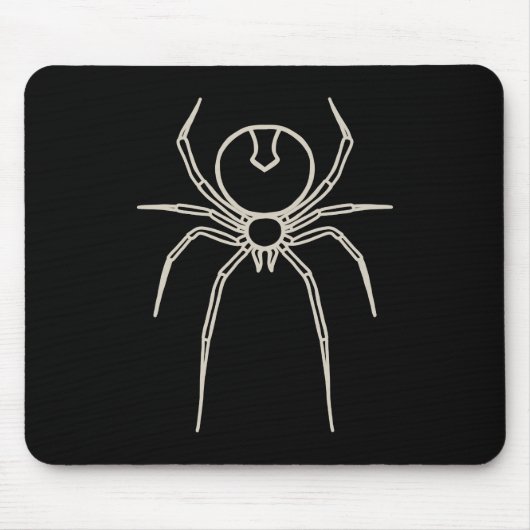 Spider - Bat Black en Bone White Muismat (Voorkant)