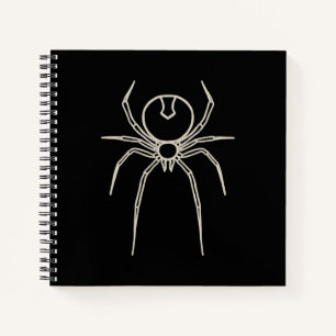 Spider - Bat Black en Bone White Notitieboek