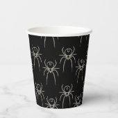 Spider - Bat Black en Bone White Papieren Bekers (Achterkant)
