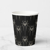 Spider - Bat Black en Bone White Papieren Bekers (Rechts)