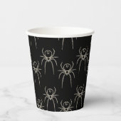 Spider - Bat Black en Bone White Papieren Bekers (Voorkant)