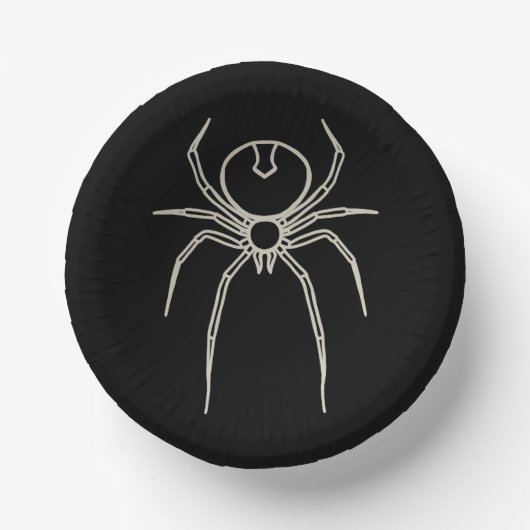 Spider - Bat Black en Bone White Papieren Kommen (Voorkant)