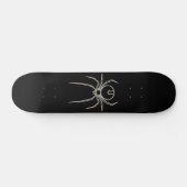 Spider - Bat Black en Bone White Persoonlijk Skateboard (Horizontaal)