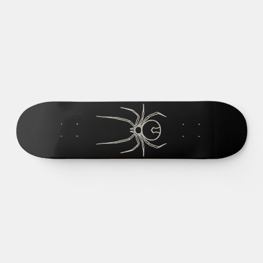 Spider - Bat Black en Bone White Persoonlijk Skateboard (Horizontaal)