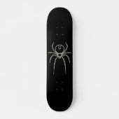 Spider - Bat Black en Bone White Persoonlijk Skateboard (Voorkant)