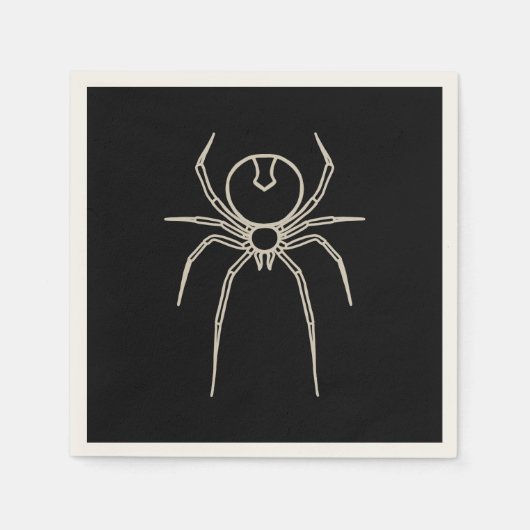 Spider - Bat Black en Bone White Servet (Voorkant)