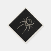 Spider - Bat Black en Bone White Servet (Hoek)