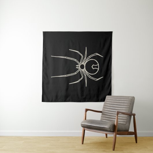 Spider - Bat Black en Bone White Wandkleed (In Situ (horizontaal))