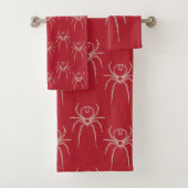 Spider - Bloed rood en bot wit Bad Handdoek (Insitu)