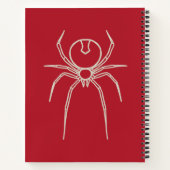 Spider - Bloed rood en bot wit Notitieboek (Achterkant)